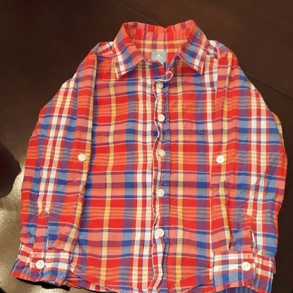 Baby Gap Plaid Button Shirt Sz 5yr